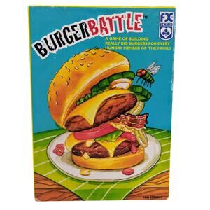 VTG 1997 FX Schmid Burger Battle Card Game Complete Used Good Rare Family Fun